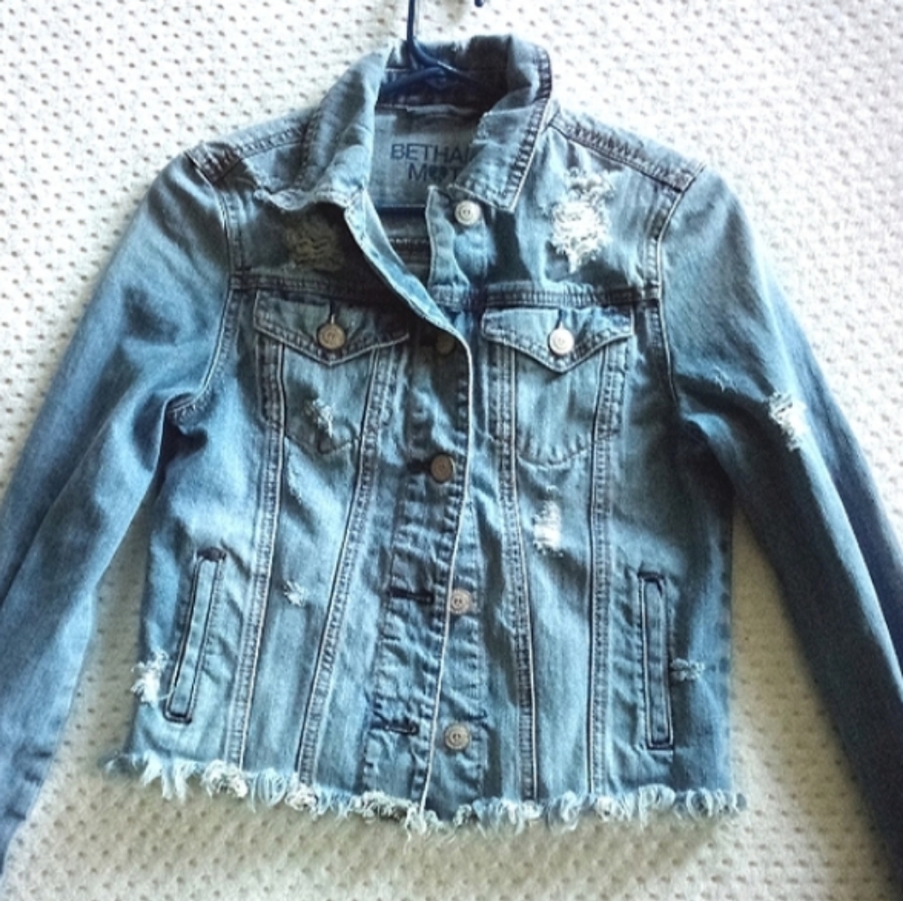 Aeropostale punk rock denim jean jacket for the punk in us all!